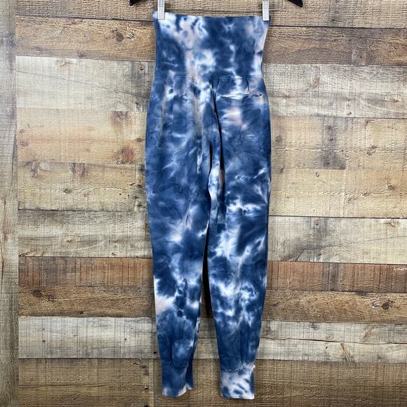 Young Fabulous & Broke Groove Joggers Pants White Blue Tie Dye Size Small - Picture 4 of 9